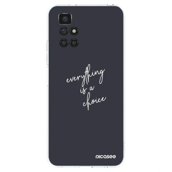Picasee silikonowe przeźroczyste etui na Xiaomi Redmi 10 - Everything is a choice