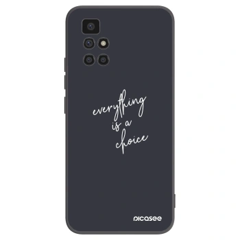 Picasee silikonowe czarne etui na Xiaomi Redmi 10 - Everything is a choice