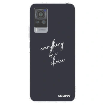 Picasee silikonowe przeźroczyste etui na Vivo X60 Pro 5G - Everything is a choice