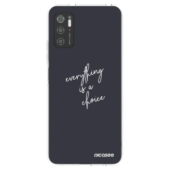 Picasee silikonowe przeźroczyste etui na Xiaomi Poco M3 Pro 5G - Everything is a choice