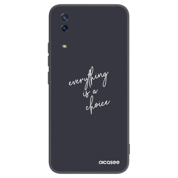 Picasee silikonowe czarne etui na Vivo Y11s - Everything is a choice