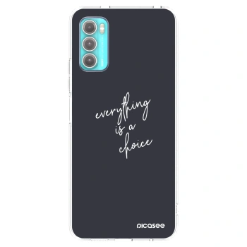 Picasee silikonowe przeźroczyste etui na Motorola Moto G60 - Everything is a choice