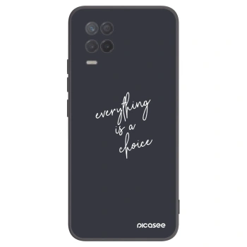 Picasee silikonowe czarne etui na Realme 8 5G - Everything is a choice