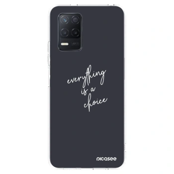 Picasee silikonowe przeźroczyste etui na Realme 8 5G - Everything is a choice