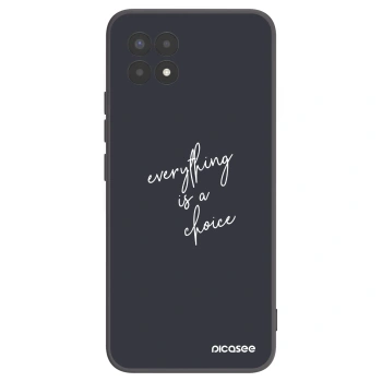 Picasee silikonowe czarne etui na Realme 8i - Everything is a choice