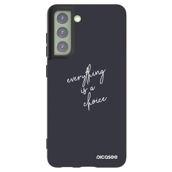 Picasee silikonowe czarne etui na Samsung Galaxy S21 FE 5G - Everything is a choice