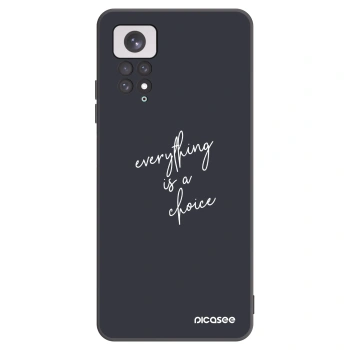 Picasee silikonowe czarne etui na Xiaomi Redmi Note 11 - Everything is a choice