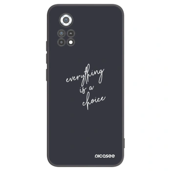 Picasee silikonowe czarne etui na Xiaomi Poco X4 Pro 5G - Everything is a choice