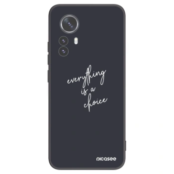 Picasee silikonowe czarne etui na Xiaomi 12 Pro - Everything is a choice