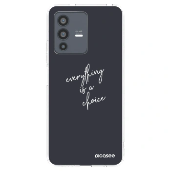 Picasee silikonowe przeźroczyste etui na Vivo V23 5G - Everything is a choice