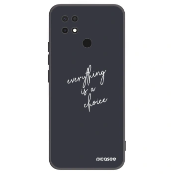 Picasee silikonowe czarne etui na Xiaomi Redmi 10C - Everything is a choice