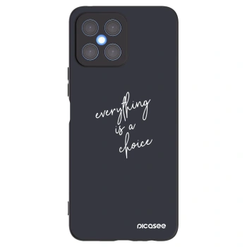 Picasee silikonowe czarne etui na Honor X8 4G - Everything is a choice