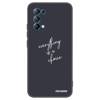 Picasee silikonowe czarne etui na OPPO Reno 5 5G - Everything is a choice