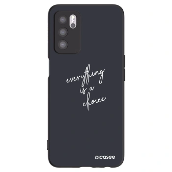 Picasee silikonowe czarne etui na OPPO A16s - Everything is a choice