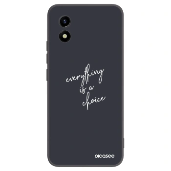 Picasee silikonowe czarne etui na Vivo Y01 - Everything is a choice