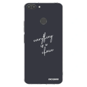 Picasee silikonowe przeźroczyste etui na Huawei P Smart - Everything is a choice