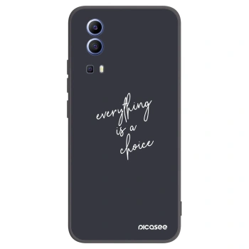 Picasee silikonowe czarne etui na Vivo Y52 5G - Everything is a choice