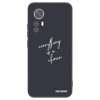 Picasee silikonowe czarne etui na Xiaomi 12X - Everything is a choice