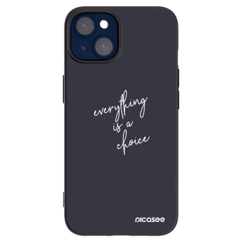 Picasee silikonowe czarne etui na Apple iPhone 14 - Everything is a choice