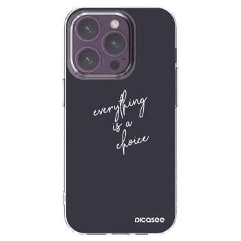 Picasee silikonowe przeźroczyste etui na Apple iPhone 14 Pro - Everything is a choice
