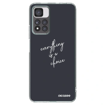 Picasee silikonowe przeźroczyste etui na Xiaomi Redmi Note 11 Pro+ 5G - Everything is a choice
