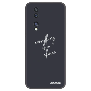 Picasee silikonowe czarne etui na Honor 70 - Everything is a choice