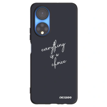 Picasee silikonowe czarne etui na Honor X7 - Everything is a choice