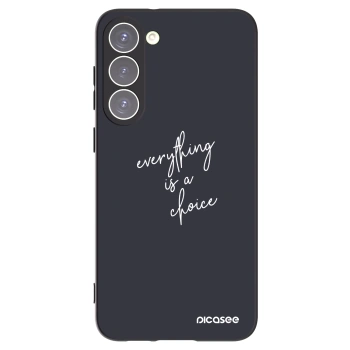 Picasee silikonowe czarne etui na Samsung Galaxy S23+ 5G - Everything is a choice
