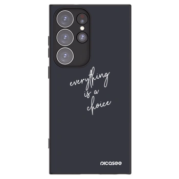 Picasee silikonowe czarne etui na Samsung Galaxy S23 Ultra 5G - Everything is a choice