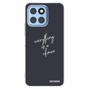 Picasee silikonowe przeźroczyste etui na Honor X6 - Everything is a choice