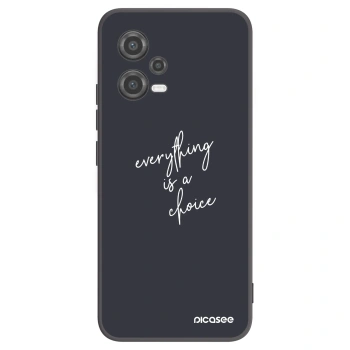 Picasee silikonowe czarne etui na Xiaomi Poco X5 - Everything is a choice