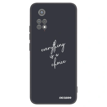 Picasee silikonowe czarne etui na Xiaomi Redmi Note 11S 5G - Everything is a choice