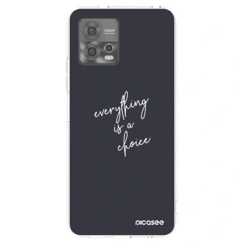 Picasee silikonowe przeźroczyste etui na Motorola Moto G72 - Everything is a choice