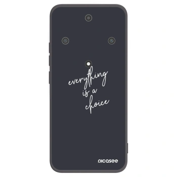 Picasee silikonowe czarne etui na Honor Magic5 Lite 5G - Everything is a choice