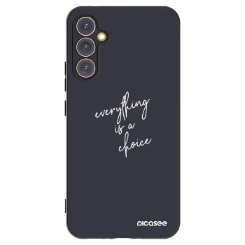 Picasee silikonowe czarne etui na Samsung Galaxy A34 5G A346B - Everything is a choice