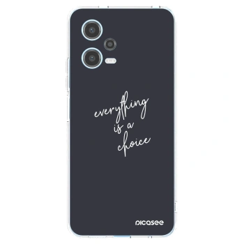 Picasee silikonowe przeźroczyste etui na Xiaomi Redmi Note 12 5G - Everything is a choice