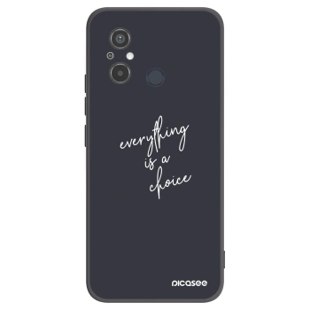 Picasee silikonowe czarne etui na Xiaomi Redmi 12C - Everything is a choice