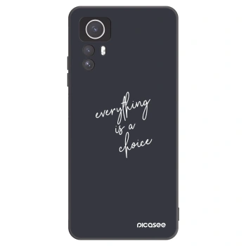 Picasee silikonowe czarne etui na Xiaomi Redmi Note 12S - Everything is a choice