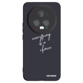 Picasee silikonowe czarne etui na Honor Magic5 Pro - Everything is a choice
