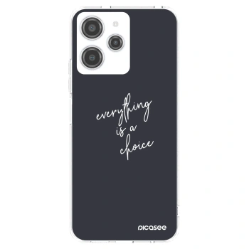 Picasee silikonowe przeźroczyste etui na Xiaomi Redmi 12 4G - Everything is a choice