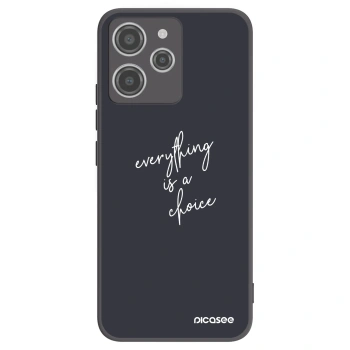 Picasee silikonowe czarne etui na Xiaomi Redmi 12 4G - Everything is a choice