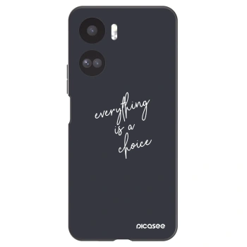 Picasee silikonowe czarne etui na Honor 90 Lite 5G - Everything is a choice