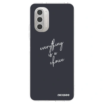 Picasee silikonowe przeźroczyste etui na Motorola Moto G51 - Everything is a choice