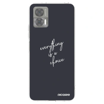 Picasee silikonowe przeźroczyste etui na Motorola Edge 30 Neo - Everything is a choice
