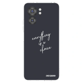 Picasee silikonowe przeźroczyste etui na Motorola Edge 40 - Everything is a choice