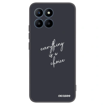 Picasee silikonowe czarne etui na Honor 70 Lite - Everything is a choice