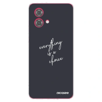 Picasee silikonowe przeźroczyste etui na Motorola Moto G84 5G - Everything is a choice