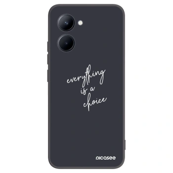 Picasee silikonowe czarne etui na Realme C33 (2023) - Everything is a choice