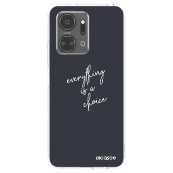Picasee silikonowe przeźroczyste etui na Honor X7a - Everything is a choice