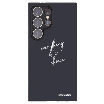 Picasee silikonowe czarne etui na Samsung Galaxy S24 Ultra S928B 5G - Everything is a choice